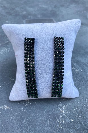 Lacivert 5 Sıra Sallantılı Abiye Küpe