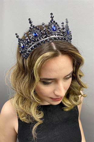 Navy Blue Ahu Model Bridal Henna Crown