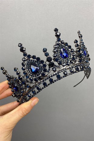 Navy Blue Ahu Model Bridal Henna Crown