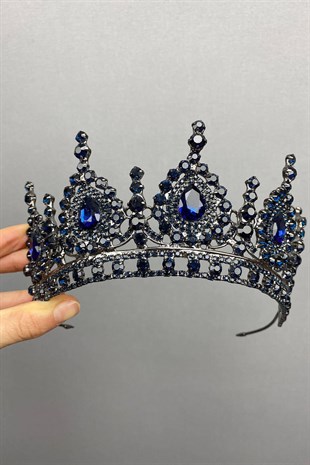 Navy Blue Ahu Model Bridal Henna Crown
