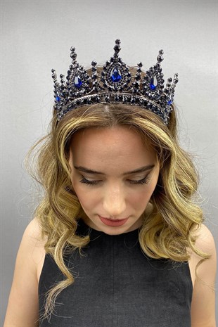 Navy Blue Ahu Model Bridal Henna Crown