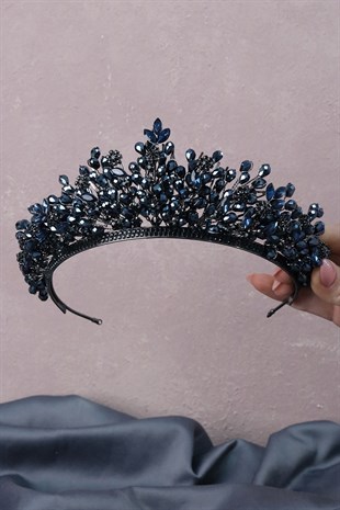Navy Blue Akbahar Bridal Henna Crown