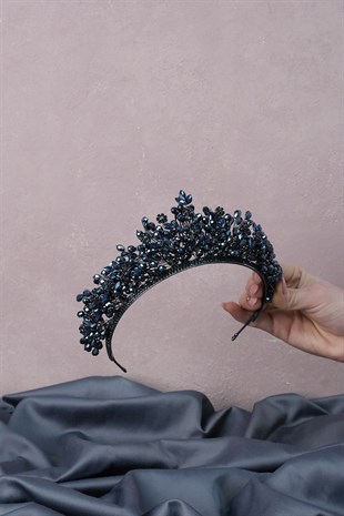 Navy Blue Akbahar Bridal Henna Crown