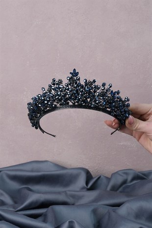 Navy Blue Akbahar Bridal Henna Crown