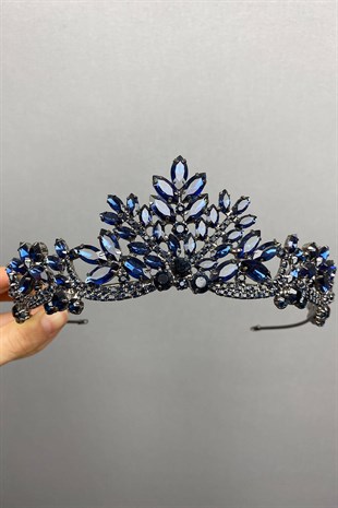 Navy Blue Berlin Model Bride Henna Crown