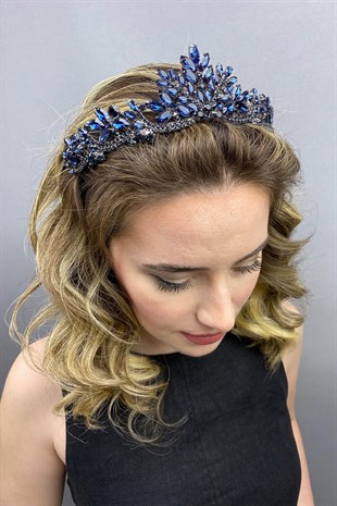 Navy Blue Berlin Model Bride Henna Crown