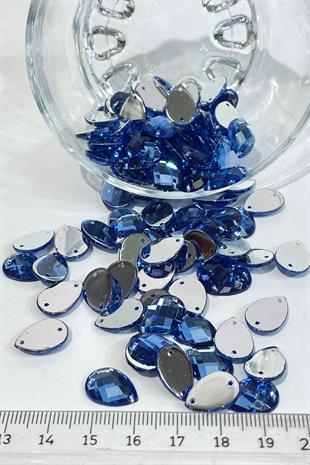 Lacivert  Damla Dikme Plastik Taş Boncuk 12 Gr