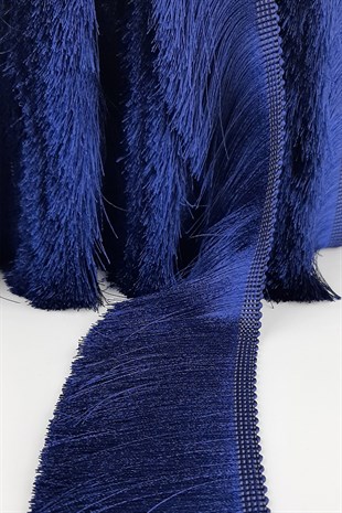 Lacivert Düz Saçak Püskül