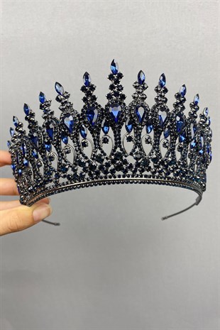Navy Blue Henna Model Bridal Henna Crown