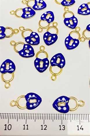 قلادة نموذج القلب الأزرق الداكن 1 قطعة