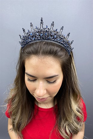 Navy Blue Leonis Bridal Henna Crown