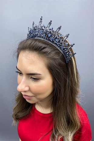 Navy Blue Leonis Bridal Henna Crown