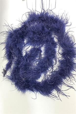 Navy Blue Malibu Ostrich Feather