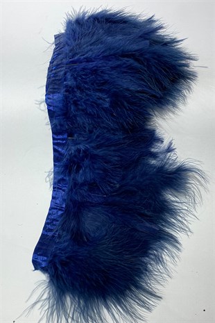 Navy blue Mayan feather 1 mt