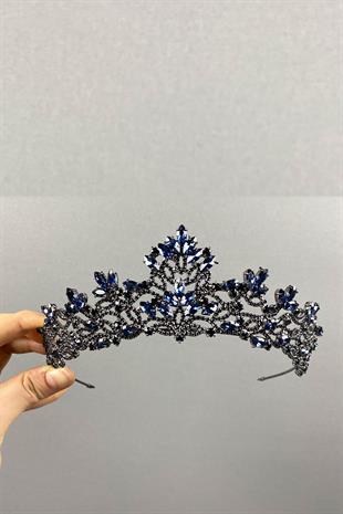Navy Blue Melis Model Bride Henna Crown