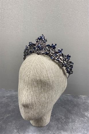 Navy Blue Melis Model Bride Henna Crown