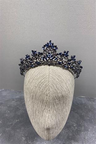 Navy Blue Melis Model Bride Henna Crown
