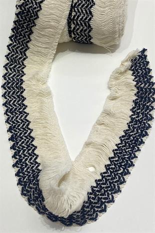 Navy Blue Cotton Tassel Fringe