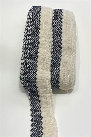 Navy Blue Cotton Tassel Fringe