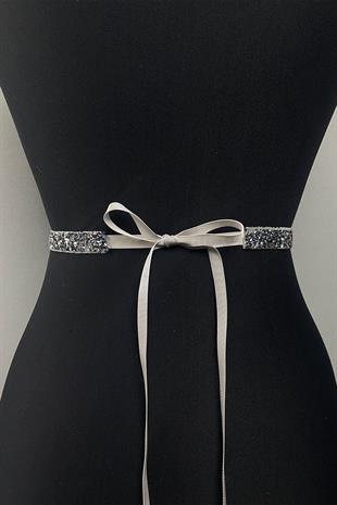 الأزرق الداكن لامعة حبة مطرزة مساء اللباس حزام الخصر الإكسسوار