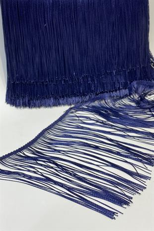 Lacivert Saçak Püskül Şerit