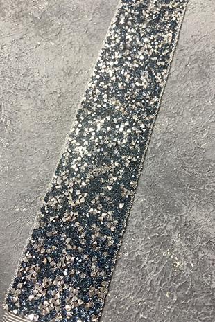 الأزرق الداكن الكثيف مطرز لامعة مطرز حجر مطرز مساء حزام الخصر