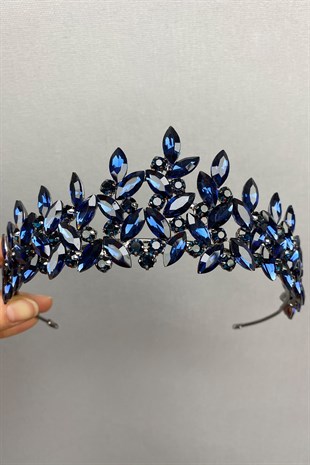 Navy Blue Subra Model Bridal Henna Crown