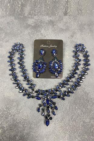 Sultan Crown Bridal Henna Hair Accessory and Stone Earring Set