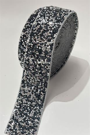 Lacivert Ütüyle Yapışan Şerit Taş Boncuk 4 Cm