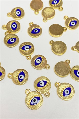 Navy Blue Fish Model Evil Eye Bead Pendant 1 Piece