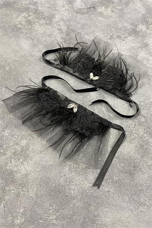 الجملة لافين الدانتيل ريشة زوجين الزفاف سوار اليد التبعي