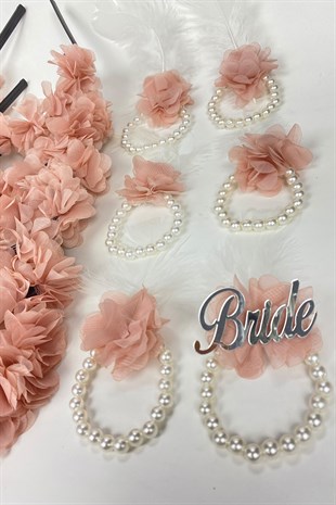 Laser Flower Bridesmaid Tiara and Gift Child Tiara 6 pcs