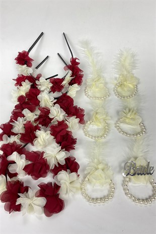 Laser Flower Bridesmaid Tiara and Gift Child Tiara 6 pcs