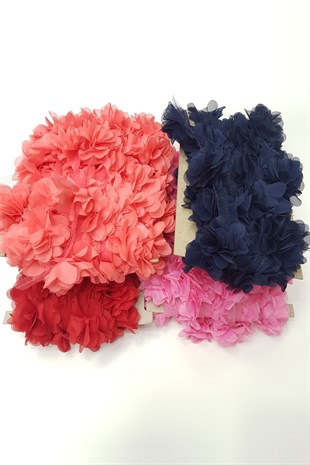 Chiffon Laser Cut Tulle Flower