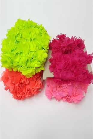 Şifon Tül Çiçek Lazer Kesim