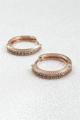 Lena Rose Renk Yuvalı Taşlı Halka Küpe