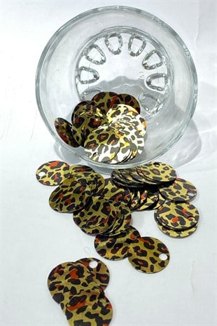 Leopar Patik ve Çanta Pulu 20 mm