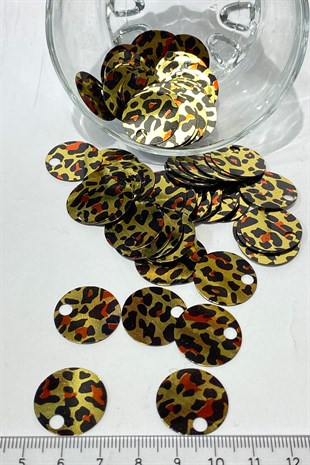 Leopar Patik ve Çanta Pulu 20 mm