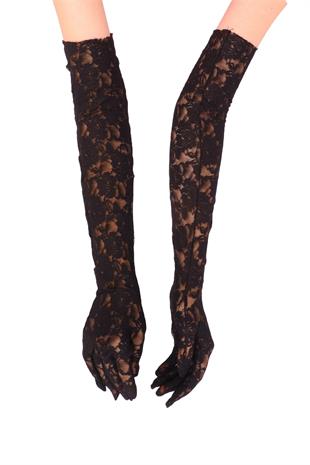 الجملة ليكرا الدانتيل قفازات الزفاف الطويلة