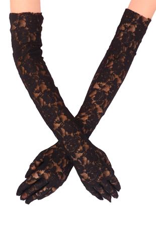 الجملة ليكرا الدانتيل قفازات الزفاف الطويلة