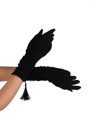 الجملة ليكرا سيندي النسيج Tasseled قفازات طويلة وقبعة الزفاف Voilet