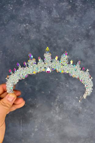 Likya Boncuk İşlemeli Gelin Kına Tacı