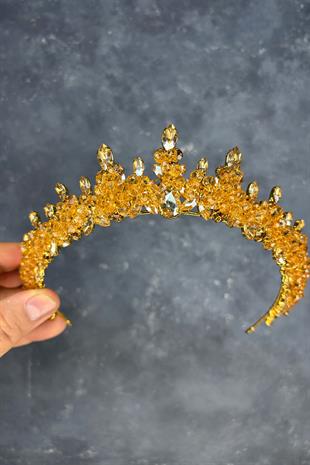 Likya Boncuk İşlemeli Gelin Kına Tacı