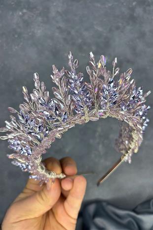 Lila Elisa Design Beaded Bridal Henna Crown Hair Accessory