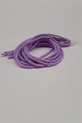 Lila Fimo Hamur Boncuk 4mm