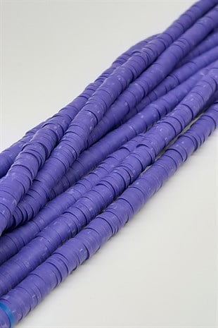 Lila Fimo Hamur Boncuk 6Mm
