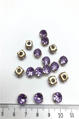 Lilac Framed Plastic Strut Stone 25 pcs