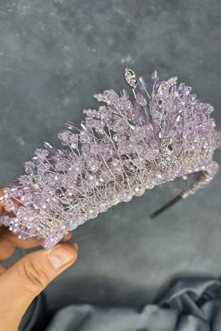 Lilac Livan Beaded Bridal Henna Crown Hair Accessory