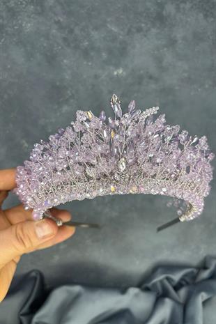 Lilac Livan Beaded Bridal Henna Crown Hair Accessory