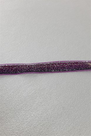 Lilac Color Glittery Velvet Ribbon 1 cm